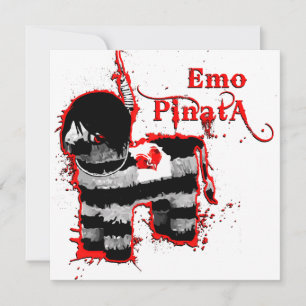 Invitación emo pinata