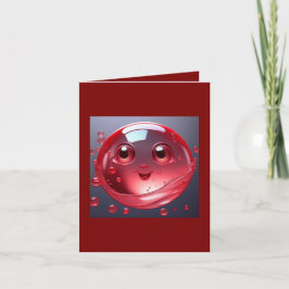 Invitación Emoji de burbujas de agua roja