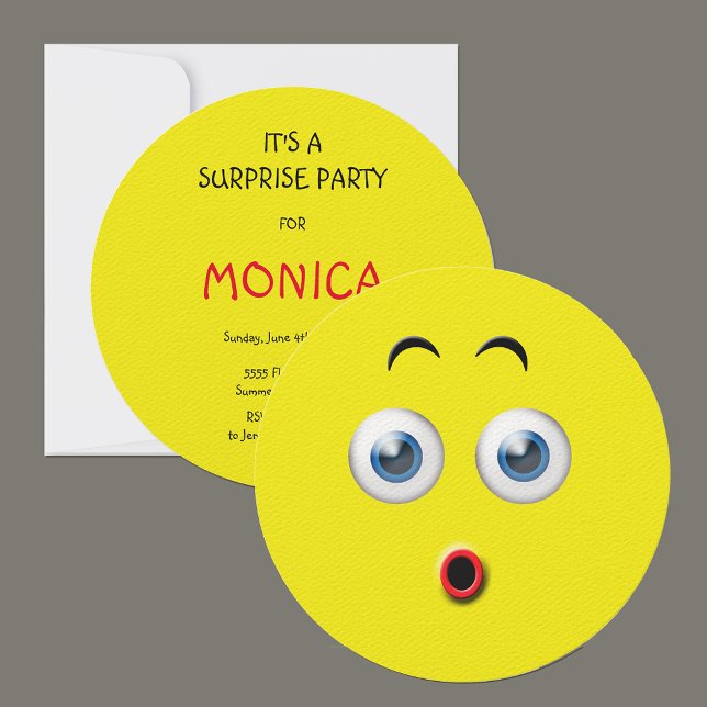 Invitación Emoji de la fiesta de cumpleaños sorpresa (Subido por el creador)