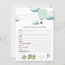 Emoji de libros para niños con globos aerostáticos