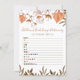 Invitación Emoji de libros para niños de las flores de algodó