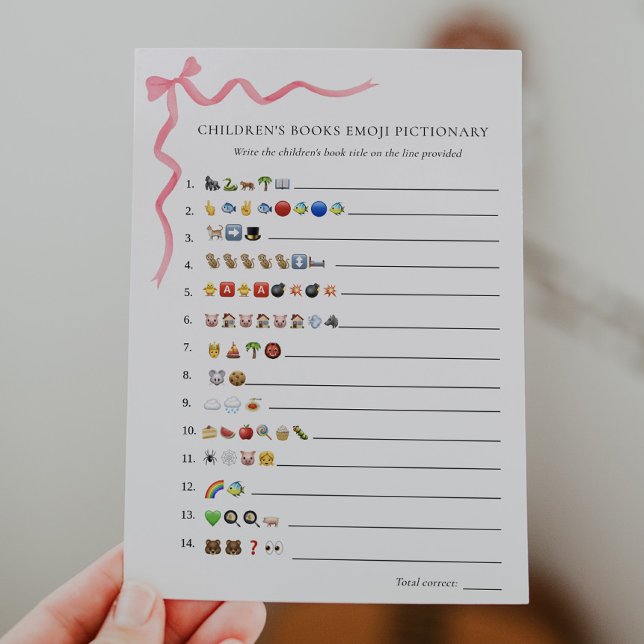 Invitación Emoji de libros para niños juego de ducha con imág (Subido por el creador)
