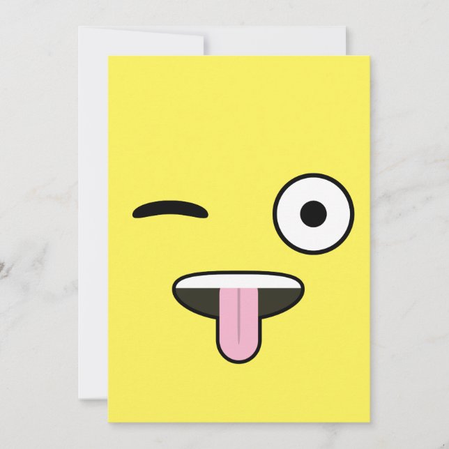 Invitación Emoji de no hablar (Anverso)
