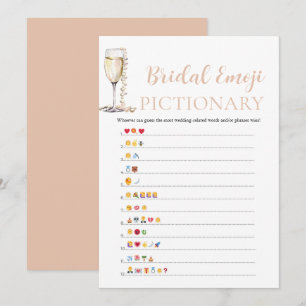 Invitación Emoji de Pearls & Prosecco Bridal Shower