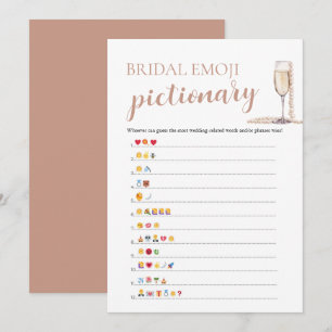 Invitación Emoji de Pearls & Prosecco Bridal Shower