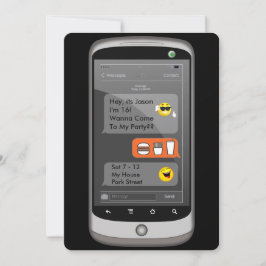 Invitación Emoji Teléfono inteligente Textos Niños divertidos