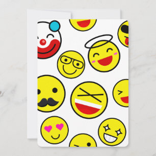 Invitación emojis de payasos divertidos
