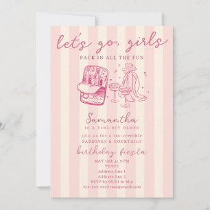 Invitación Empaca toda la diversión Sardinas y cócteles Cumpl