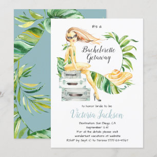 Invitación Empaqueta tus maletas Bachelorette Getaway