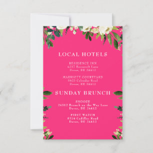 Invitación Empaquetado de arcos blancos florales calientes ro