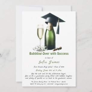 Invitación Empezando con éxito una graduación resplandeciente