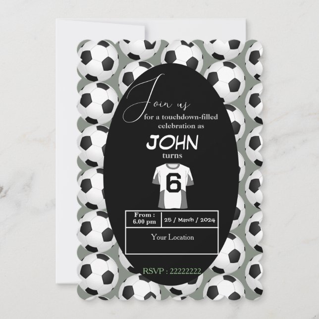 Invitación Empieza la celebración del sexto cumpleaños