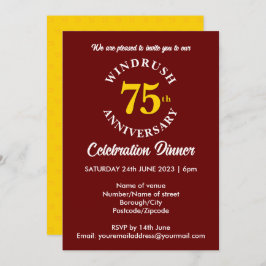 Invitación Empire Windrush Generación 75 años