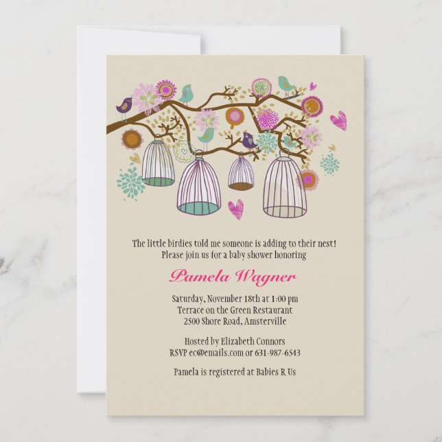 Invitación emplumada de la caída de los amigos (Anverso)