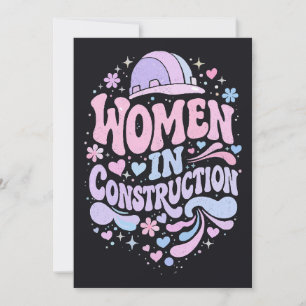 Invitación Empoderamiento Retro de Mujeres en la Construcción