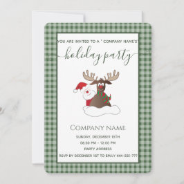 Invitación Empresa de fiesta de vacaciones de renos de Santa