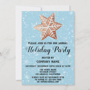 Invitación Empresa de la estrella de Navidad Fiesta de vacaci