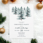 Invitación Empresa de Navidades de Pines Rustic Blue Winter<br><div class="desc">¡Ven y únete a nosotros para una deliciosa celebración en nuestro fiesta anual de negocios corporativos de Navidades! Nuestra invitación presenta la serena belleza de los pinos pintados a mano de color verde y azul acuarela ligeramente envuelta en nieve. El diseño es elegantemente sencillo, con una sofisticada tipografía de guiones....</div>