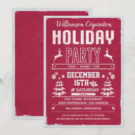 Invitación Empresa oficina de vacaciones fiesta de vacaciones