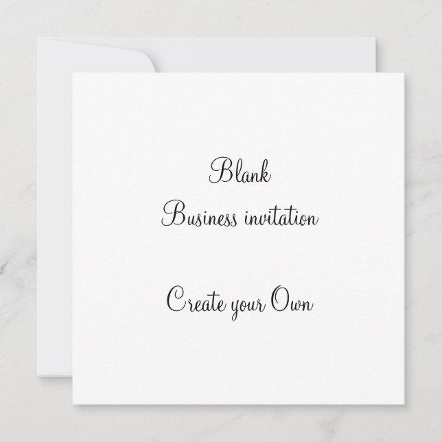 Invitación empresarial en blanco (Anverso)