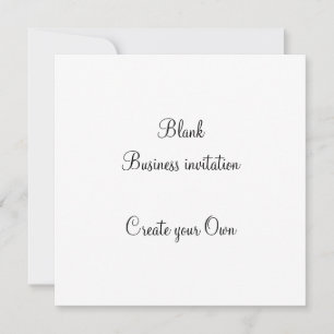 Invitación empresarial en blanco