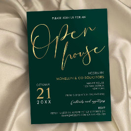 Invitación Empresario elegante de Empresarios de Emerald Gree
