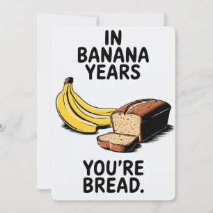 Invitación En Años de Plátano Cumples Pan Cumpleaños Divertid