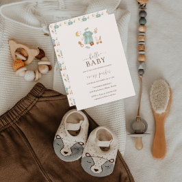 Invitación en Baby Shower a Boho Baby Clothes
