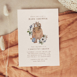 Invitación en Baby Shower a enfermeras de Boho neu