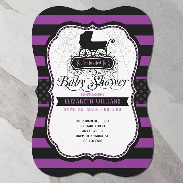 Invitación en Baby Shower a la celebración de Hall (Front)