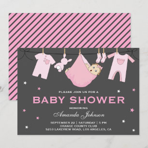 Invitación en Baby Shower a la línea de ropa de be