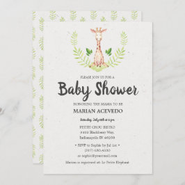 Invitación en Baby Shower a Little Giraffe