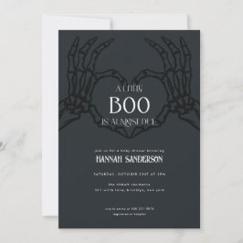 Invitación en Baby Shower a Skeleton Gothic Hallow