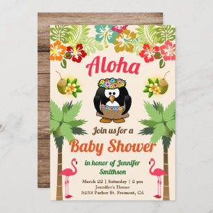 Invitación en Baby Shower al puertorriqueño hawaia