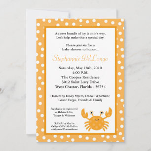 Invitación en Baby Shower de 5 x 7 Ocean Sea Life