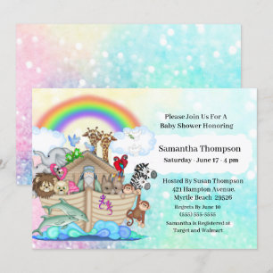 Invitación en Baby Shower de Blue Noah