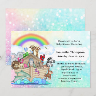 Invitación en Baby Shower de Blue Noah