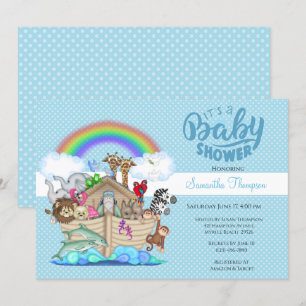 Invitación en Baby Shower de Blue Noah