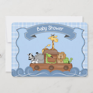 Invitación en Baby Shower de Blue Noah
