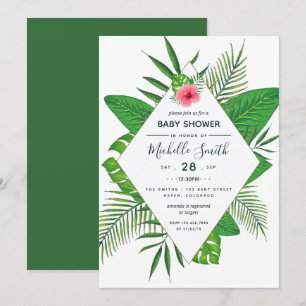 Invitación en Baby Shower de Hawai Aloha Luau