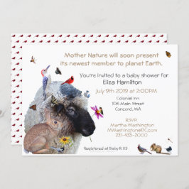 Invitación en Baby Shower de Mother Nature: