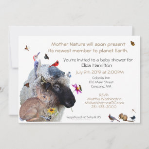 Invitación en Baby Shower de Mother Nature: