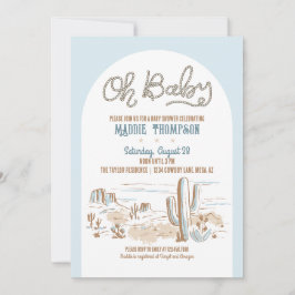 Invitación en Baby Shower del desierto de Oh Baby 