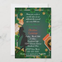 Invitación en Baby Shower del Día de San Patricio