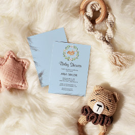 Invitación en Baby Shower del niño venado con sueñ