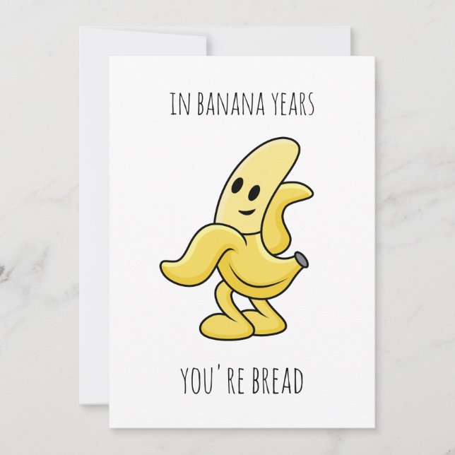Invitación En Banana Years Funny Birthday Gift (Anverso)
