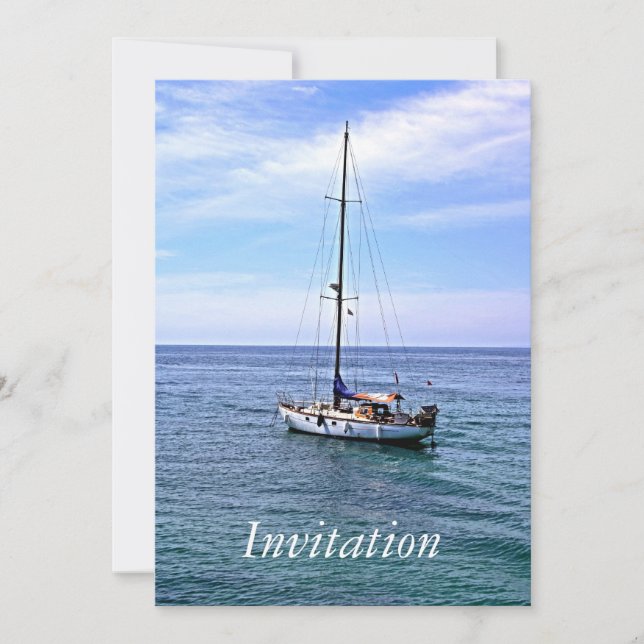 Invitación en barco de vela (Anverso)