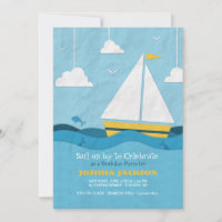 Invitación en barco de vela amarillo #2