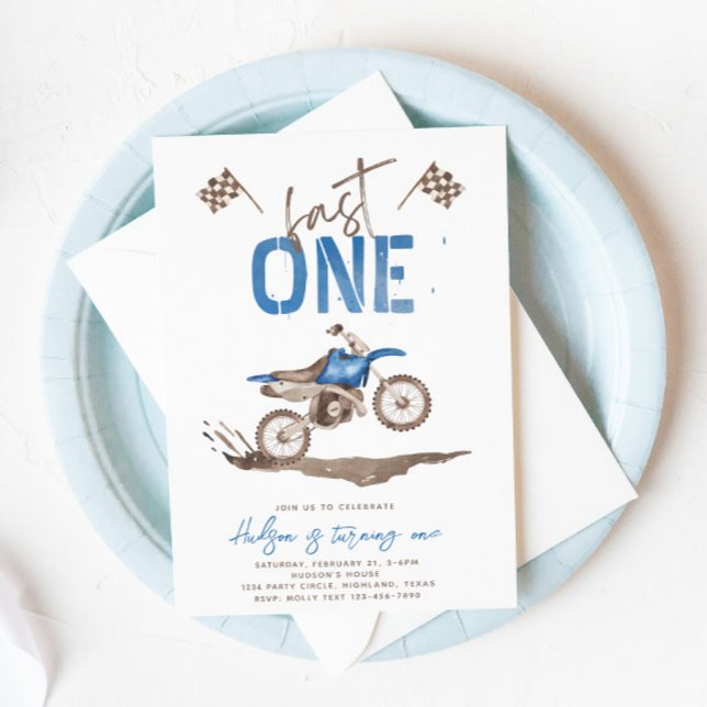 Invitación en bicicleta azul rápida de un sucio (Subido por el creador)
