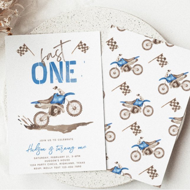 Invitación en bicicleta azul rápida de un sucio (Subido por el creador)